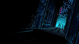 Neon cityscape night group ruins - a dark street free wallpaper