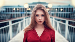 Bridge woman portrait blonde city - anka zhuravleva free wallpaper