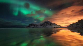 Mountain lake green aurora mystical - mystical free wallpaper