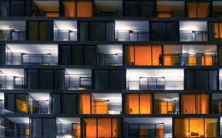 Building windows clock night lights - multiple free wallpaper