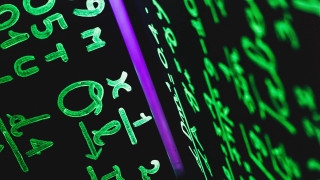 Cybernetic glow computer numbers symbols - cybernetic free wallpaper
