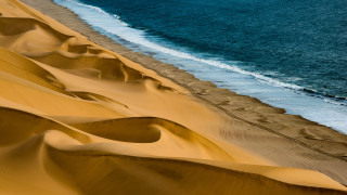 Beach wave sand dunes land - art free wallpaper for desktop