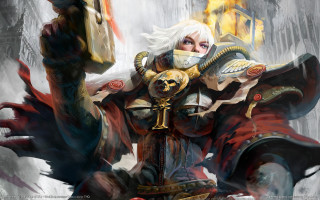 Armor sword woman skull fantasy - warhammer free wallpaper