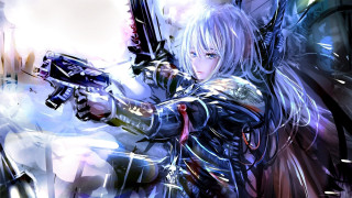 Woman gun armor cyberpunk anime - cyberpunk art free wallpaper