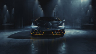 Black sports car dark room 42 - andrew law free wallpaper