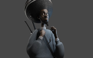 Afrofuturism black woman hat cane - a hat and a cane free wallpaper