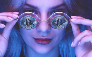 Woman glasses bitcoin futurism nail - a pair of glasses free wallpaper