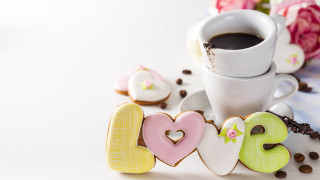 Coffee cookies flower vase love - florianne becker free wallpaper