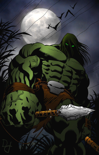 Hulk knife fullmoon birds flying - overhead free wallpaper