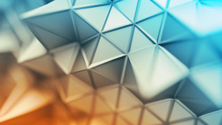 Blue yellow patterns geometric abstract - octane renderer free wallpaper