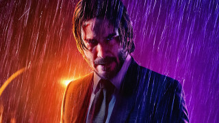 Man suit rain purple background - vfx free wallpaper for desktop