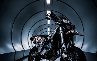 Motorcycle tunnel person cyberpunk anamorphic - cyberpunk art free wallpaper