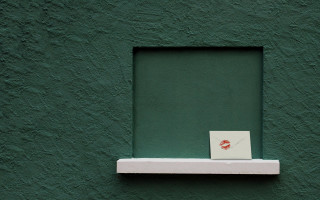 Green wall square window red - carol bove free wallpaper