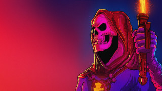 Skeleton candle hoodie cyberpunk sword - a skeleton holding free wallpaper