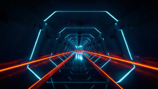 Neon tunnel cyberpunk energy sword - a tunnel free wallpaper