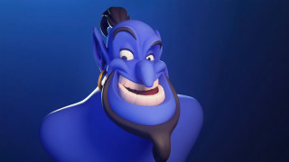 Cartoon smile blue background unreal - dada free wallpaper