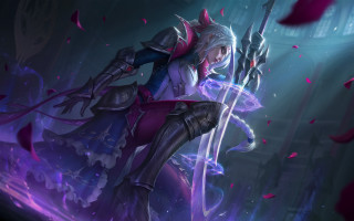 Purple woman sword armor cherry - dom qwek free wallpaper