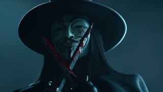 Woman mask knife hand mouth - viennese actionism free wallpaper
