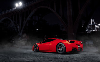 Red sports car fog tires - fog free wallpaper