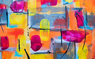 Colorful abstract shapes brushstrokes sunset - abstract brush stroke free wallpaper