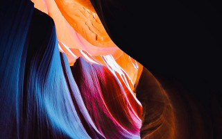 Colorful rock formation light exposure - a cave painting free wallpaper