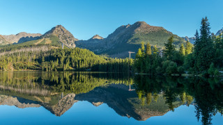 Mountain lake reflection forest sky 13 - auseklis ozol free wallpaper