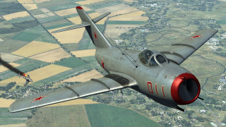 Fighter jet green countryside person - fedot sychkov free wallpaper
