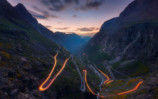 Mountain road sunset lake city - road free wallpaper