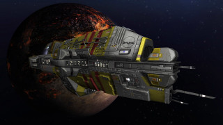Space ship planet star moon - a space ship free wallpaper