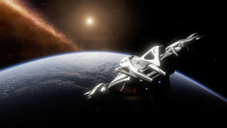 Space ship planet star background - a distant star in the distance free wallpaper
