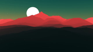 Red mountain moon night sky - a moon in the sky above free wallpaper
