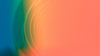 Colorful circular gradient blue orange - bridget riley free wallpaper