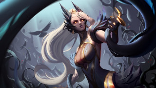 Fantasy woman sword bird blue - a sword and a bird free wallpaper