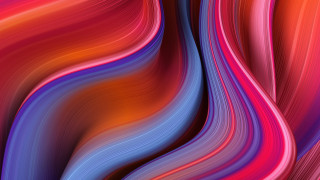 Colorful abstract wavy lines red - vibrant color line free wallpaper