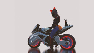 Motorcycle helmet red light reimu - artstation hq free wallpaper