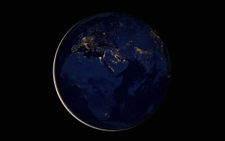 Earth night space city lights - a view of the earth free wallpaper