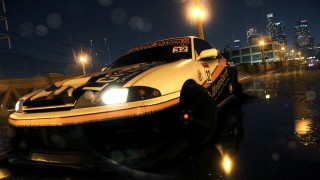 Wet road night cityscape car - a wet road free wallpaper