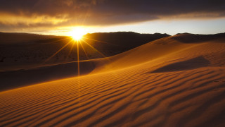 Desert sunset mountains clouds sand - sand free wallpaper