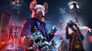 Pig gun man suit mask - holding free wallpaper