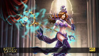 Woman purple outfit sword ball - a sword and a ball free wallpaper