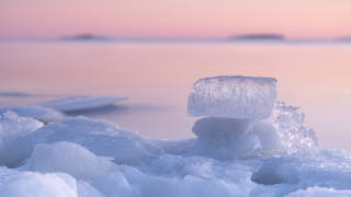 Ice snow sunset lake mountain - snow next free wallpaper