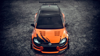 Orange car parking lot black - a black hood free wallpaper