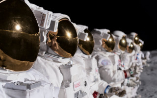 Astronauts moon space instruments blurry - free space wallpaper
