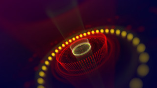 Red white yellow epylon volumetric - kinetic free wallpaper