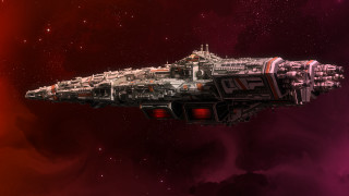 Space ship red background stars - a space ship free wallpaper