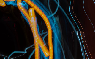 Neon colored object holography shiny - object free wallpaper