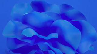Blue object blue liquid generative - c4d free wallpaper