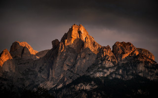 Mountain range dark sky clouds 2 - dramatic free wallpaper