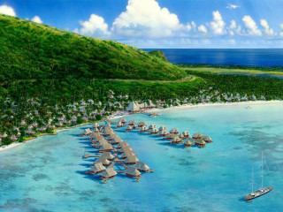 Beach resort boat water hill - dahlov ipcar free wallpaper