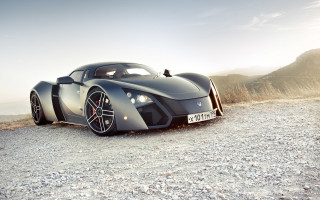 Car mountain gravel sky sunlit - dom qwek free wallpaper